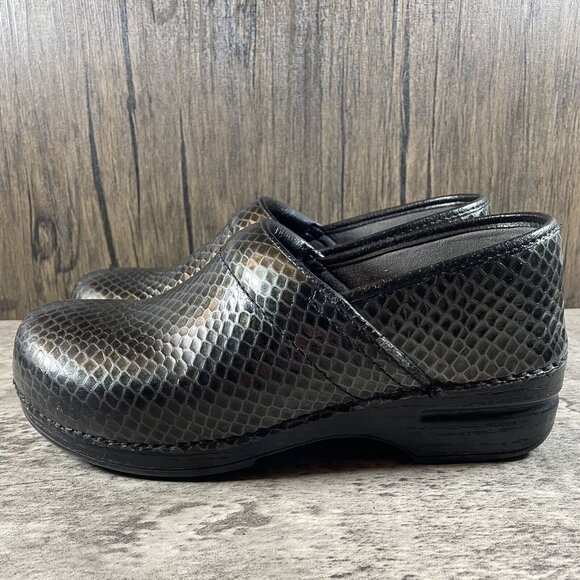 Dansko Clogs Gray Pro XP Professional Charcoal Anaconda Women’s EU 40 US 9.5-10 - Picture 3 of 8